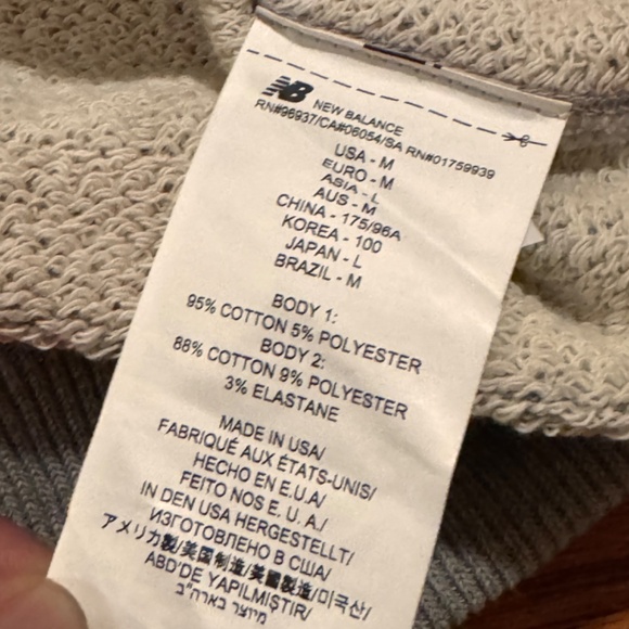 New Balance Made in USA Core Hoodie Athletic Grey Sweatshirt Teddy Santis Sz M - Picture 10 of 10